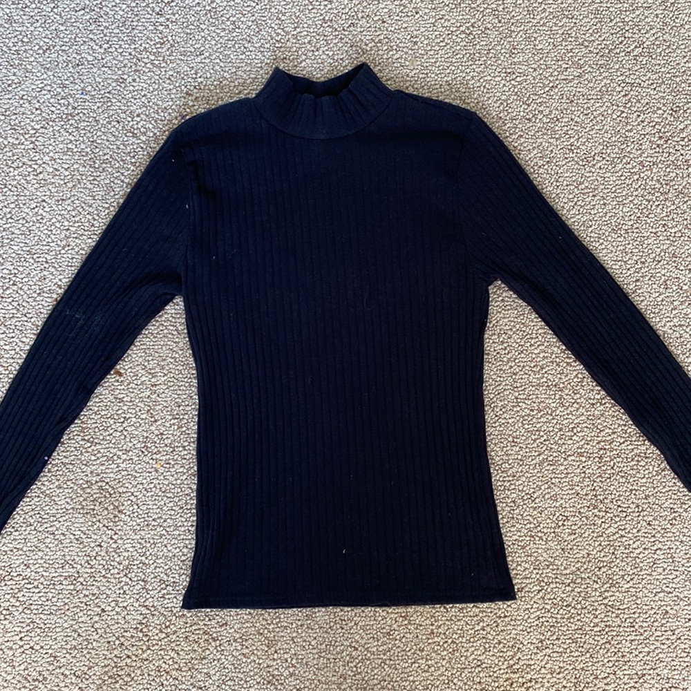 Tight Black Long sleeve Turtleneck